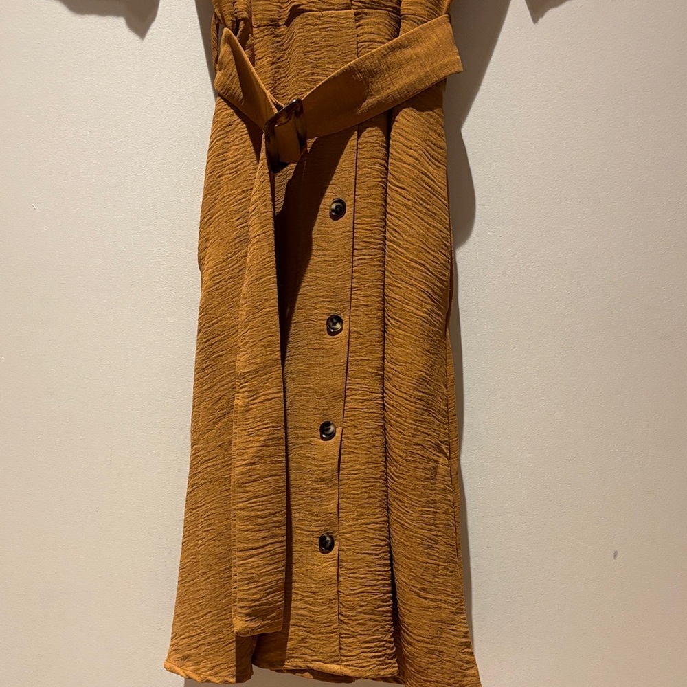 Monteau Brown Button-Front Midi Dress - Picture 6 of 9